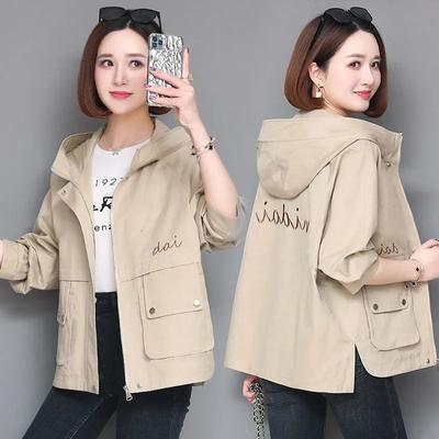 Giacca da donna autunnale Giacca a vento con cappuccio Manica lunga Cappotti casual Giacca da donna Capispalla larghi Bomber