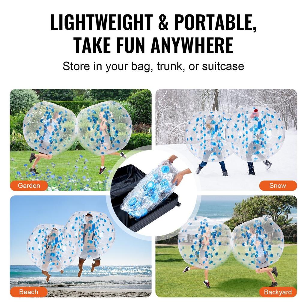 Inflatable Bumper Ball 1-Pack, 5FT/1.5M Body Sumo Zorb Balls for Teen & Adult, 0.8mm Thick PVC Human Hamster Bubble Balls for Outdoor Team Gaming