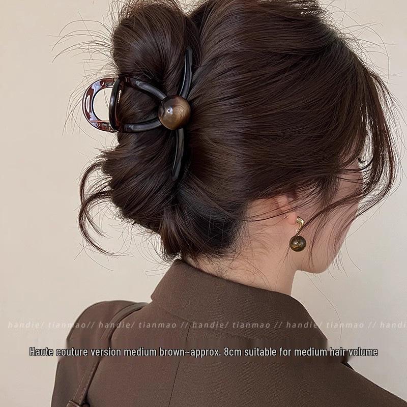 

Корейская большая акриловая заколка-краб для женщин - 2025 Заколка для волос «Акула» высокого класса