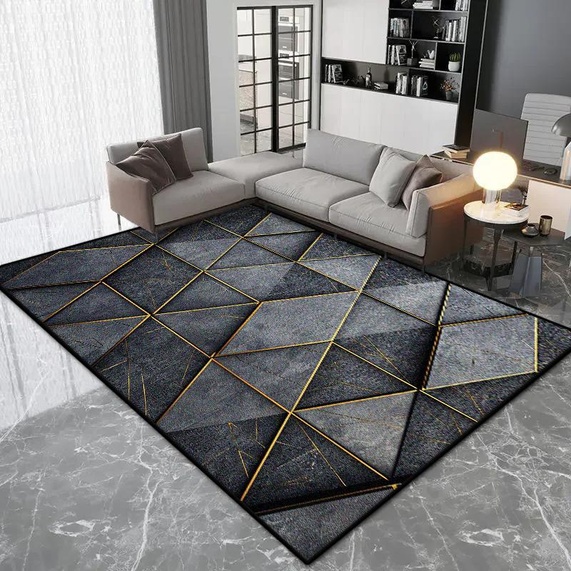 Nordic Geometric Style Carpet Living Room Luxury Decoration Bedroom Large Area Rugs Lounge Coffee Tables Non-slip Floor Mat Soft