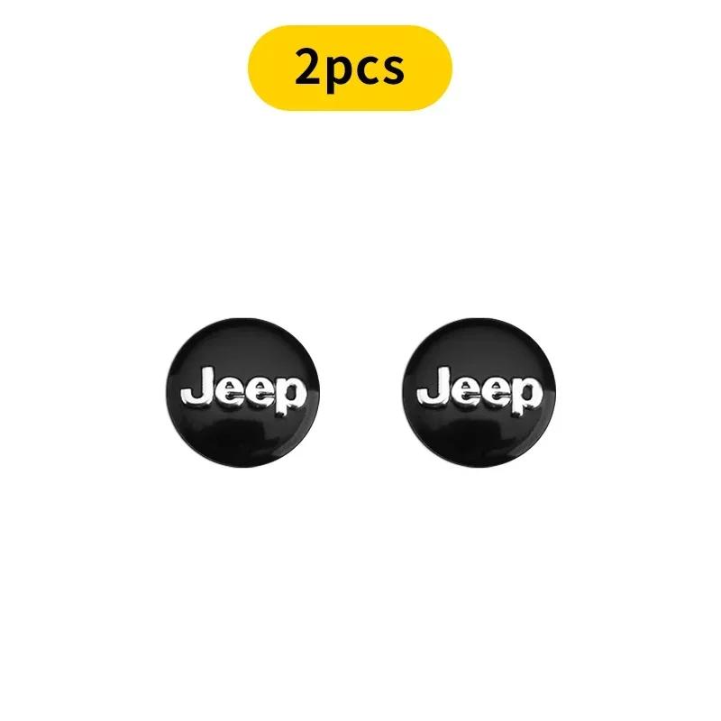 14mm Car Key Emblem Stickers Auto Door Keyhole Logo Decals For Jeep Renegade Compass Wrangler JK Patriot Grand Cherokee Rubicon AKU1