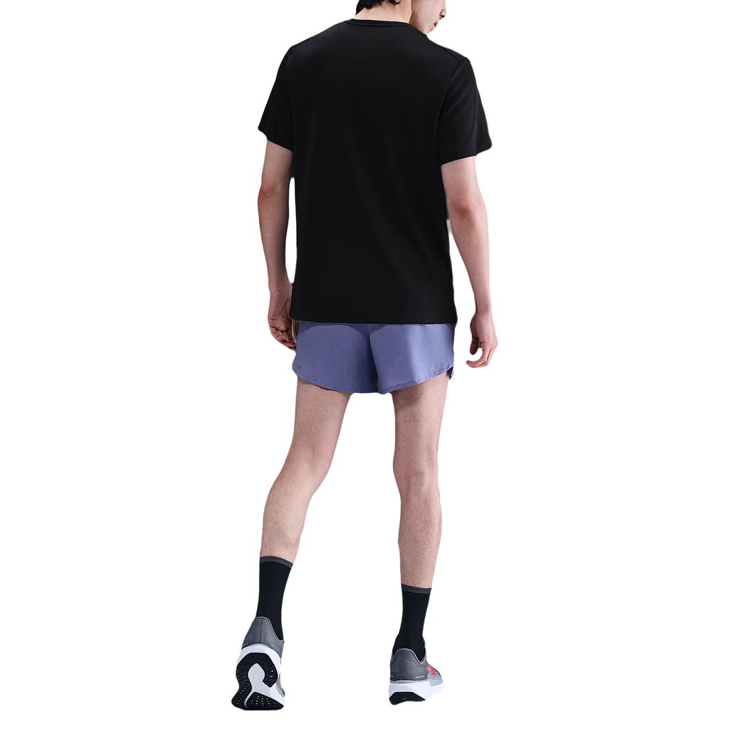 Nike Dri-Fit Miler Logo Letter Sun Protection Quick-Dry Crew Neck Short Sleeve T-Shirt Men Tops HV2136-010