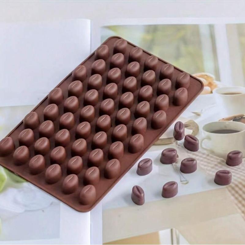 55 Cavity Mini Coffee Beans Chocolate Silicone Mould Sugar Craft Fondant Candy Mold Cake Decorating Baking Pastry Tools Hot Sale