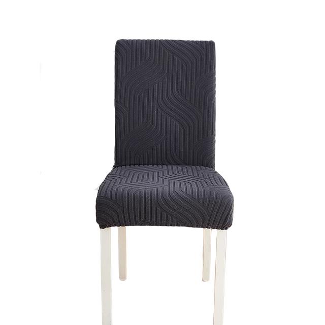 Dining Room Chair Covers Stretch Woven Jacquard Thick Plush 5 Styles String Pattern Chair Slipcovers Super Secure Chair Guard