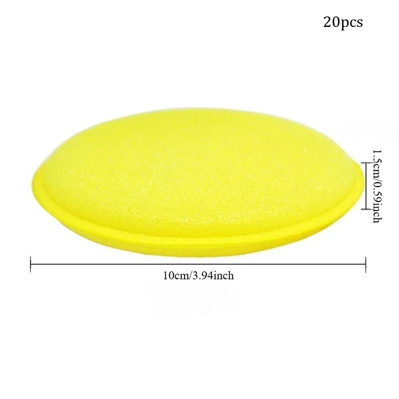 20Pcs Car Waxing Polish Sponges Car Detailing Tools High Density Foam Applicator Pads Curing and Polishing Sponge Car Wash