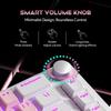 Portable 68 Keys with Knob Hot Swappable Wired Plug and Play RGB White Switch 60% Mechanical Keyboard for Laptop for Macbook Pro