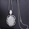 Chain Long Sweater Rose Shaped Necklace Jewelry Ladies Accessories Pendant Gift
