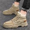Winter Boots Men Plush Warm Snow Boots Comfortable Male Casual Outdoor Sneakers Non-Slip Lace-up Flat Ankle Boots Man
