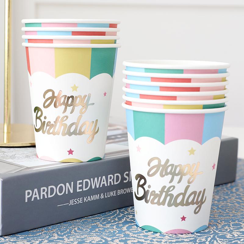 Kids' Party Disposable Tableware: Birthday Tablecloth, Cake Plates, and Dessert Table Decor