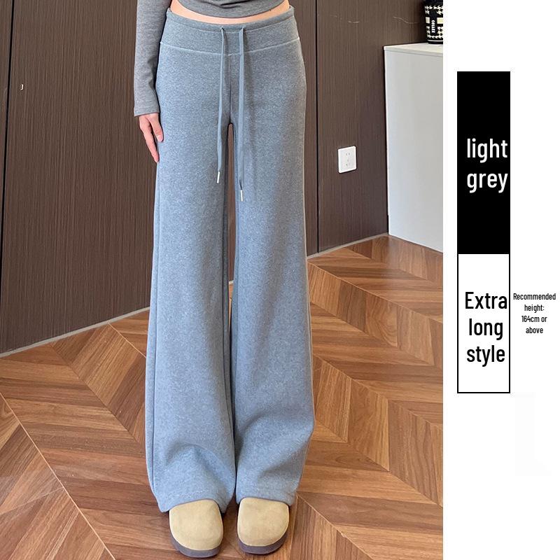 Lulu Unisex High Waist Slimming Sweatpants - Autumn 2026: Wide Leg, Plus Velvet