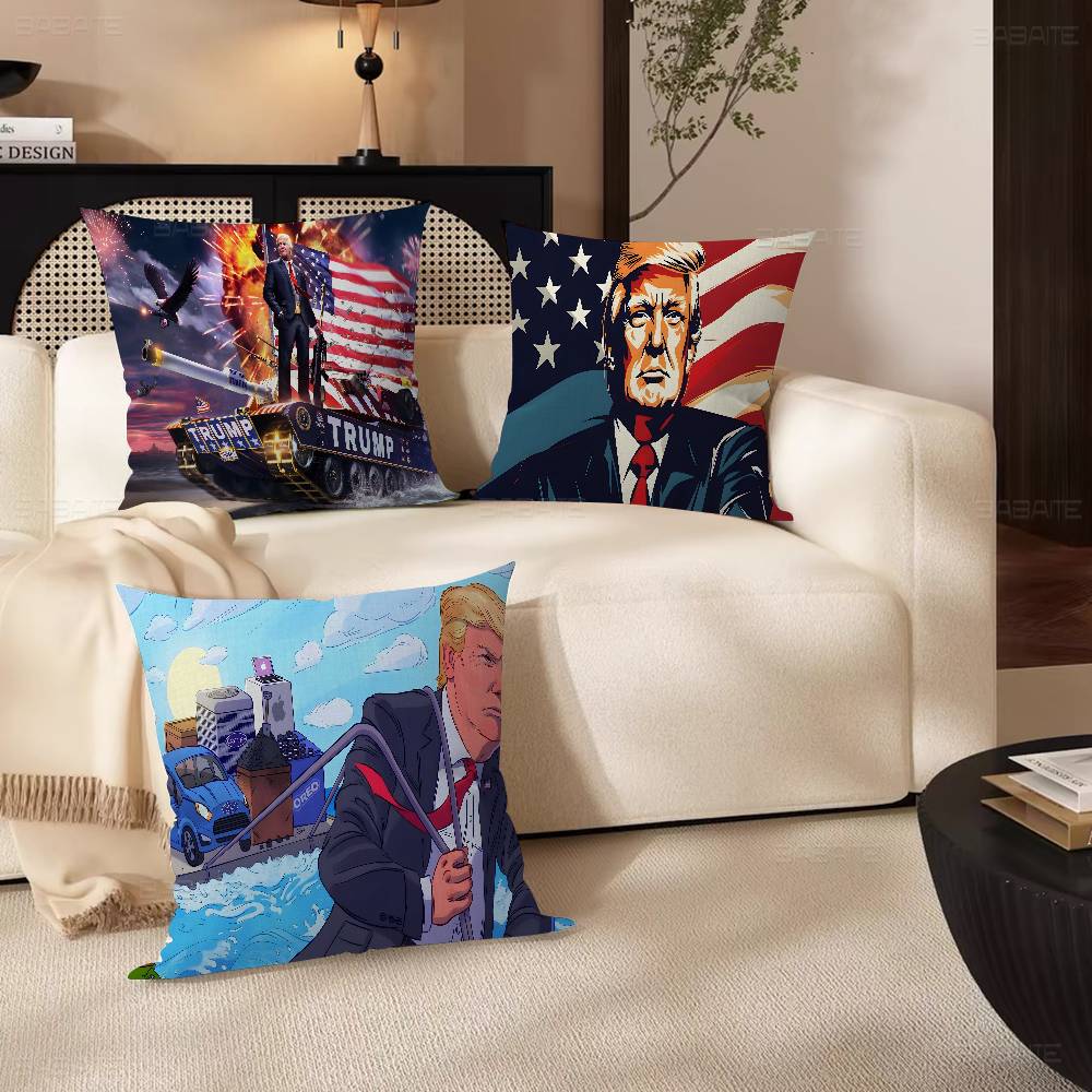 2025 Donald T-Trump Poszewka na poduszkę Dekoracja domu Sofa do salonu Dostosowana