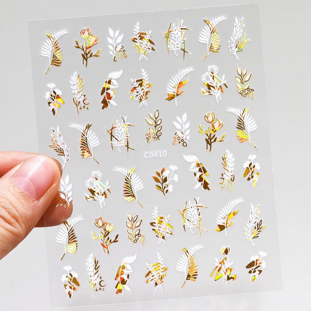 Stripe Abstract Mix And Match Nail Art Sticker Adhesive 3D Line Simple Retro Girl Nail Decoration Sticker