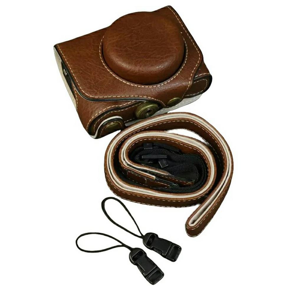 For Canon PowerShot G7 X Mark III/Mark II Camera Case Buffalo Texture Leather Protective Cover Without Battery Opening