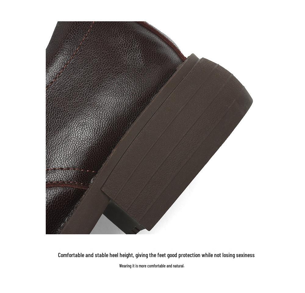 Top Grain Cowhide Women's Round Toe Lace-up Loafers - Autumn 2025 Luxury Hand-Grained Leather Shoes