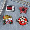 New American TV Stranger Things Metal Badge Cannibal Flower King Flower Alloy Brooch Accessories Pin Bag Decoration