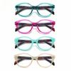 High-Quality Large Oval Frame Spring Leg Reading Glasses Cute Jelly-Colored Anti-Blue Light Far Sight Eyeglasses 0 To +4.0