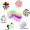 2 Set [Transparent Storage Box] A durable transparent plastic storage box with 10/15 compartments—enlarged and thickened