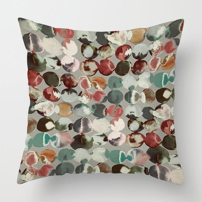 Abstract Geometric Pillowcase 18x 18 Inch Machine Washable Four Seasons Universal Home Decorative Cushion Cover 45x45cm