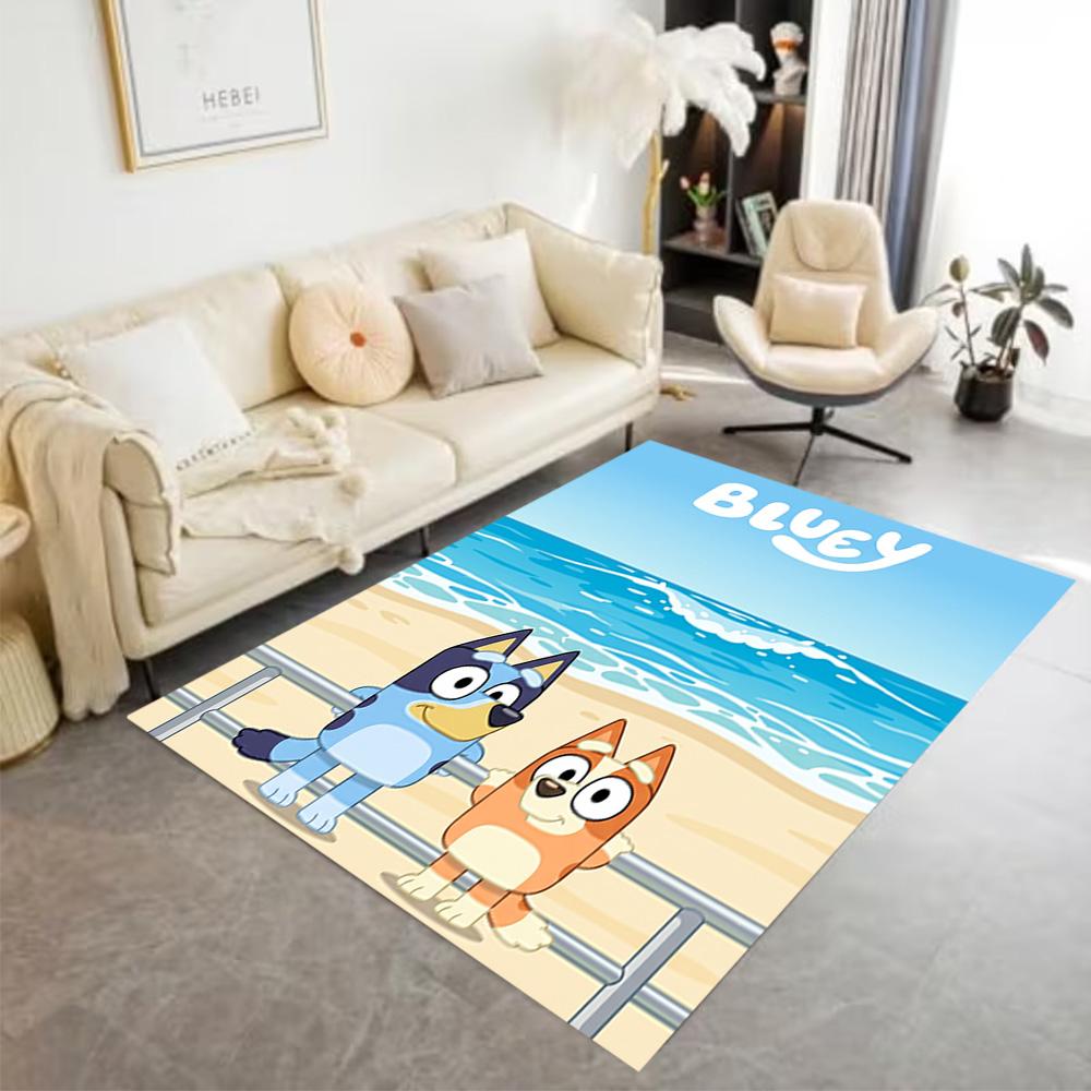 Bluey's Colorful Adventures Floor Rug Office Rug Suitable for Playrooms Study Room Entryway Decorate Room Antislip Carpet Decorate Offices