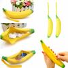 Novelty Silicone Portable Yellow Banana Coin Purse Multifunctional Pencil Case Wallet Key Bag Pouch