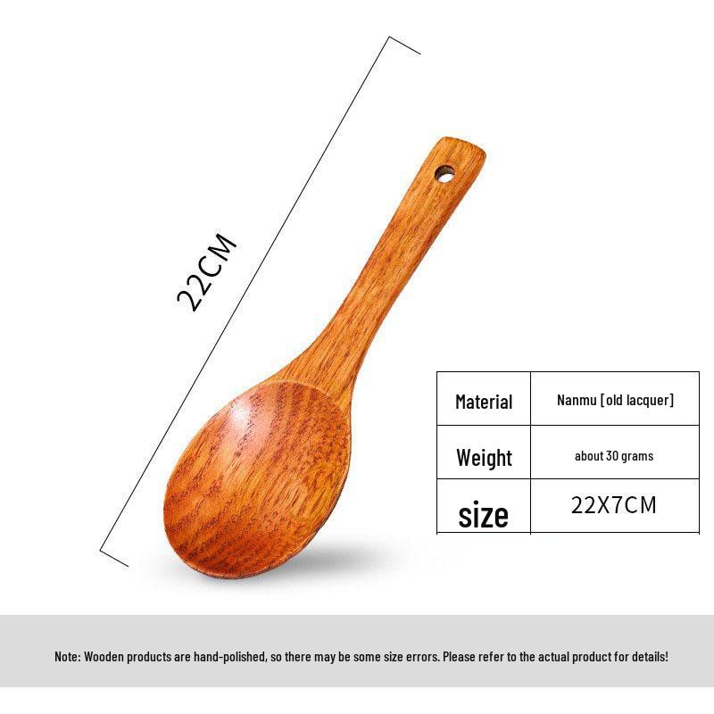 Fengmu Home Furnishing 20cm Wooden Rice Spoon - Customizable Logo Option Available