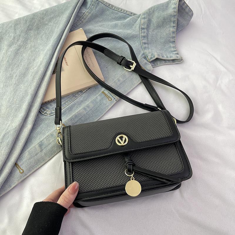 New Niche Design Fashionable Versatile Contrasting Color Small Square Bag Versatile Shoulder Messenger Women's Bag