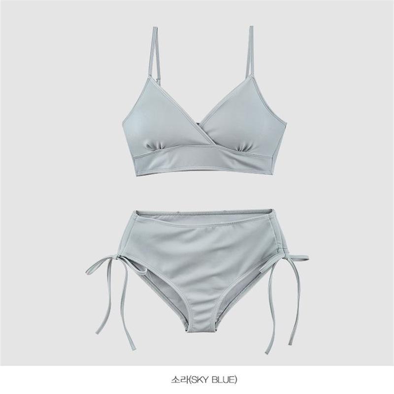 2025 Multi-Color Women's Sexy Korean Split Bikini - Nylon Swimwear Fashion