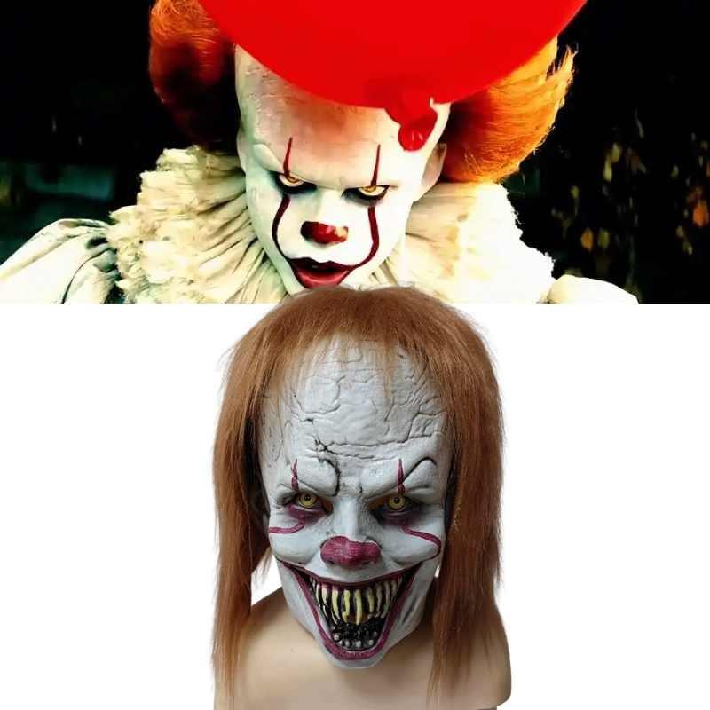 It Pennywise Horror Clown Mask Latex For Halloween Costume And Diy Party Decor