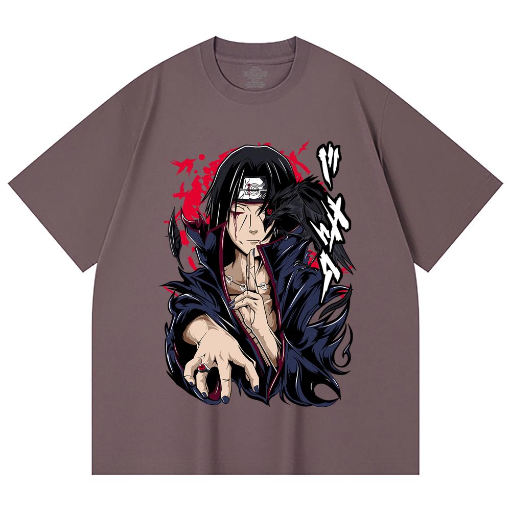 230 g/m² 100% Bavlna Naruto V3 Potisk Itachi Unisex Tílko z Heavy Bavlny