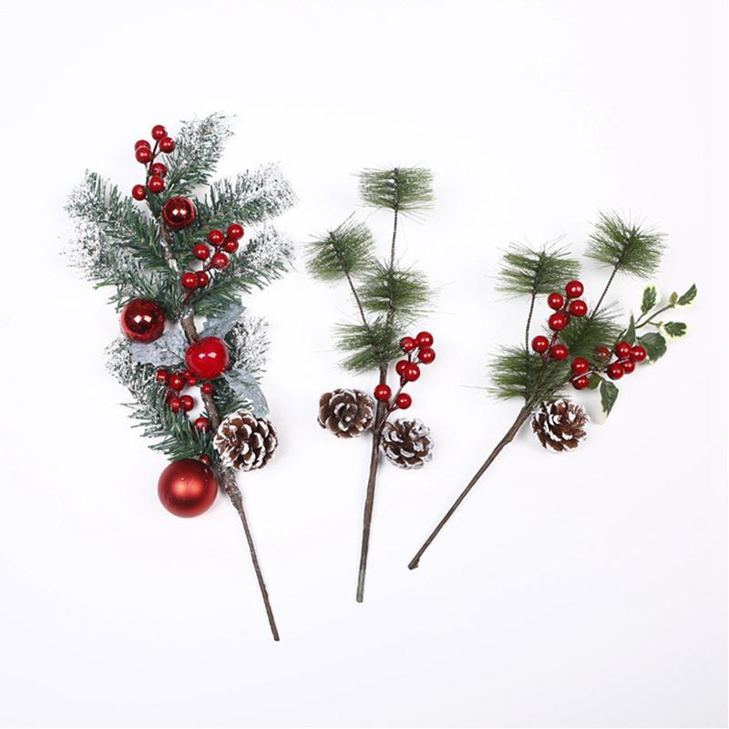 Buy Artificial Christmas Pine Sticks Red Berry Stems Artificial Pine