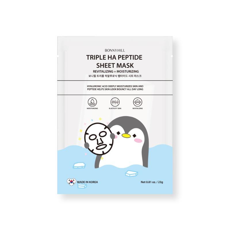Bonnyhill TRIPLE HA PEPTIDE SHEET MASK 5PCS