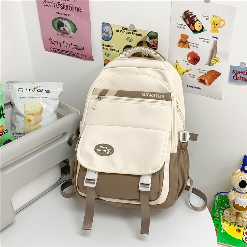 

Школьная сумка для ученицы средней школы, рюкзак для кампуса, рюкзак для шитья кофейный