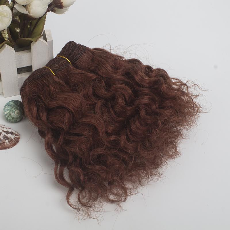 20CM Length 500CM Wool Curly Doll Hair Weft Kinky Curly Wool Material Doll Wigs Extension Handmade Diy Doll Accessories