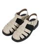 Saintsatin Taver Cowhide Comfort Fisherman Sandals (4Cm) Beige
