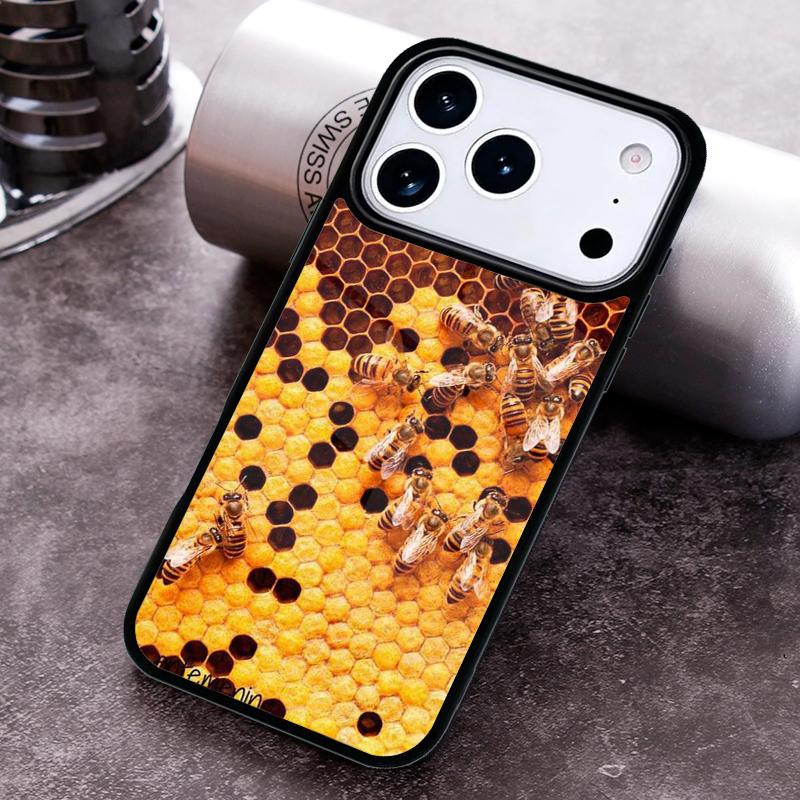 Honey Comb Phone Case for iPhone 17 16 15 Pro Max Air 14 13 12 11 Plus Shockproof Cover