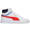 Puma Shuffle Mid White High Risk Red Unisex-Sneaker Peacoat Team-Gold 380748-03