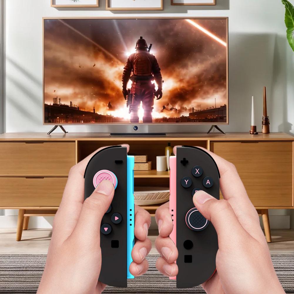 Joystick Cap & Button Stickers Button Grips Caps Non Slip Keys Sticker Button Sticker Covers for Switch 2 Joy-Con Accessory