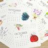 Plantable Seeds Paper Calendar 2026 Biodegradable Plantable Calendar with Wildflower Seeds Monthly Growable Planner for Eco-Friendly Office