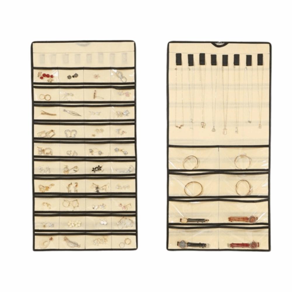 Große Kapazität Schmuckaufbewahrungstasche Vliesstoff Schmuck-Display-Halter Kleinkram-Sortierung