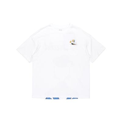 X Disney Crossover Sports Fashion Series Cartoon Print Oversized T-Shirt Women Tops White AHSR540-1