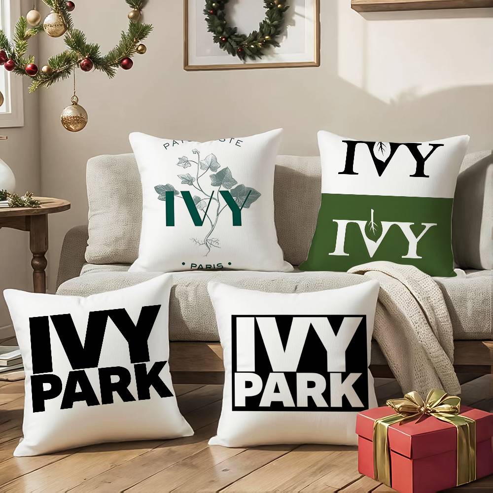 Logo Ivy Park-P Pillow Case Silky Elegant Comfort Sofa Bed  Invisible Zipper Beach Pillowcase