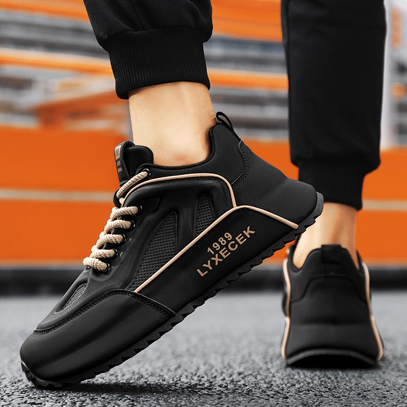 2025 Men’s Shoes Sneakers Fashion Breathable Platform Running Shoes Sport Light Unisex Male Casual Vulcanize Man Shoes Black