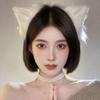 Weiße Plüsch Katzen- & Fuchsohr Haarspangen - Niedlicher japanischer Stil für Halloween