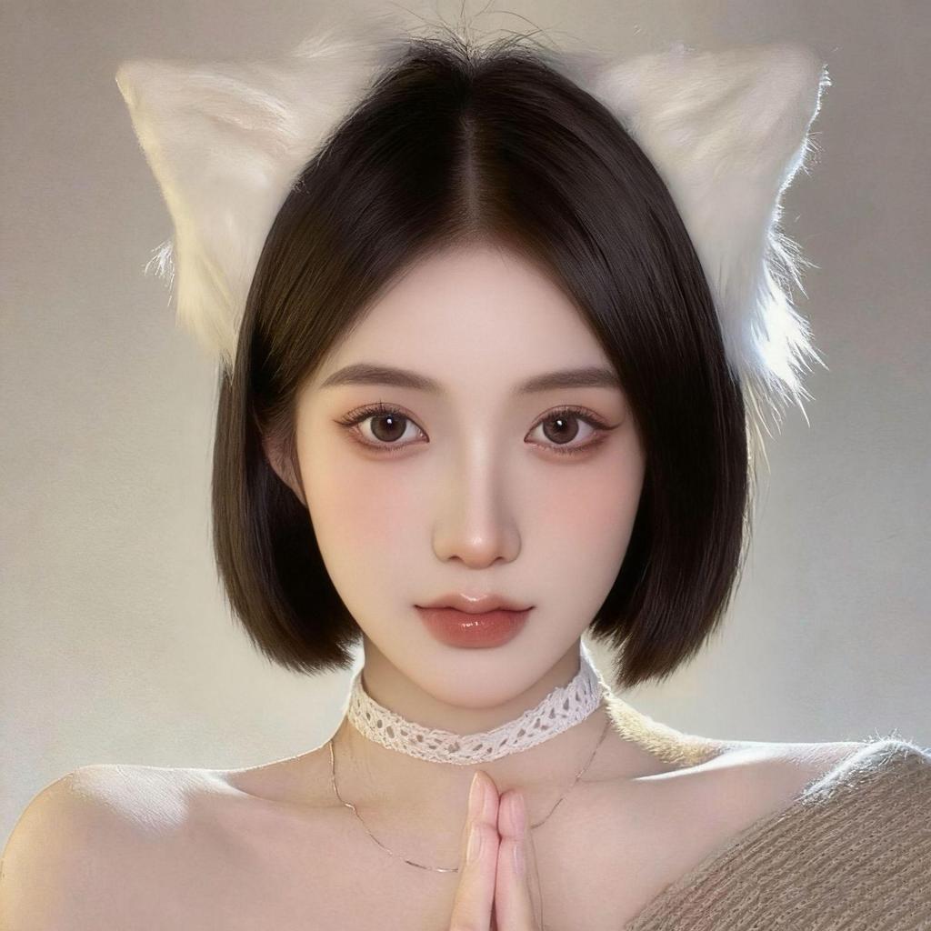 Weiße Plüsch Katzen- & Fuchsohr Haarspangen - Niedlicher japanischer Stil für Halloween