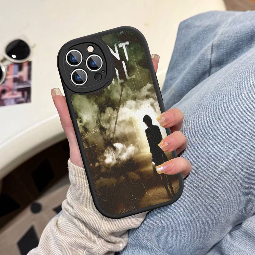 

Hot Games S-Silent Horror Hilles Phone Case For IPhone 16 15 14 13 Pro Max 11 12 Plus Leather Silicone Cover iphone 11
