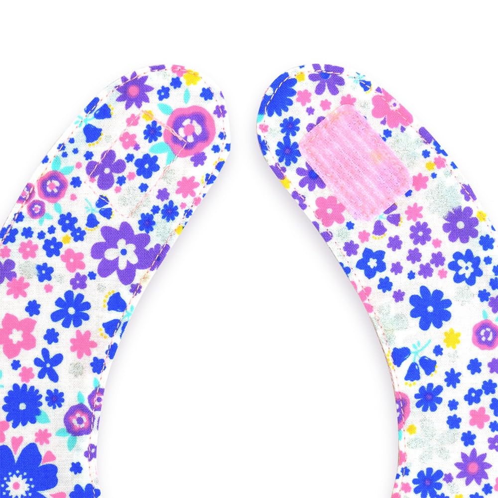COLORFUL CANDY STYLE Triangular Baby Drool Made In Flower Pattern Airy Shower with a Pocket Tissue Pouch Bib, Bib, Bib, Japan, (Scaly Fabric,