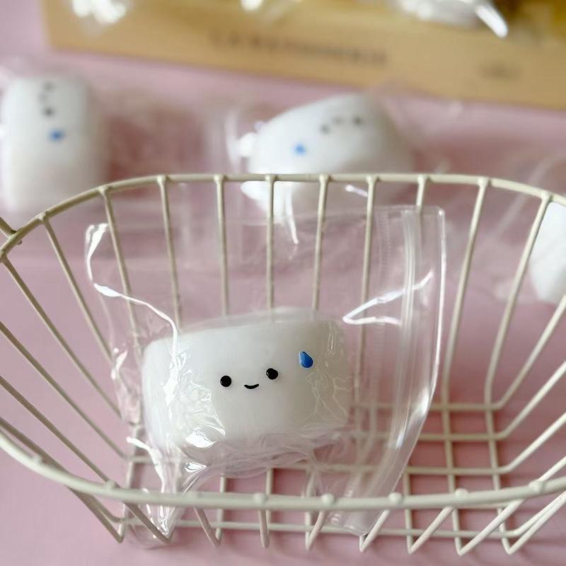 Comical Expression Steam Bun Squeeze Toy for De-stressing and Fun