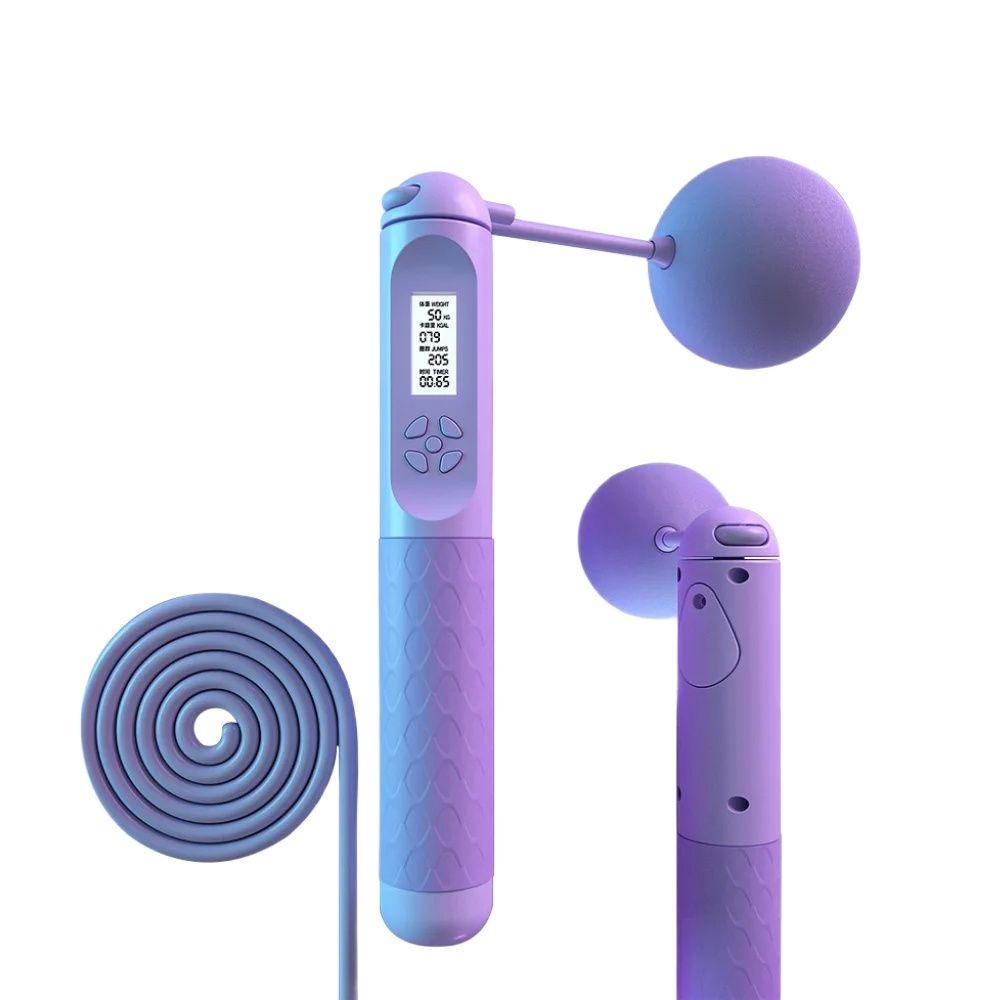 1Pair Wireless Counting Jump Rope Ball Steel Skipping Rope Exercise izable Fit Cordless Jump Rope Fitness Gym Training Equipment