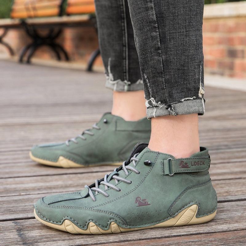 Pánská obuv Módní vysoké boty Luxusní ležérní kožené boty pro muže Motocyklové kotníkové boty Módní párové tenisky Velká velikost 50