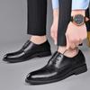 Fashion Fashion Black Formal Commuter Style Leather Shoes for Men Spring Summer Business Heightening Men's Hollow Dress Shoes